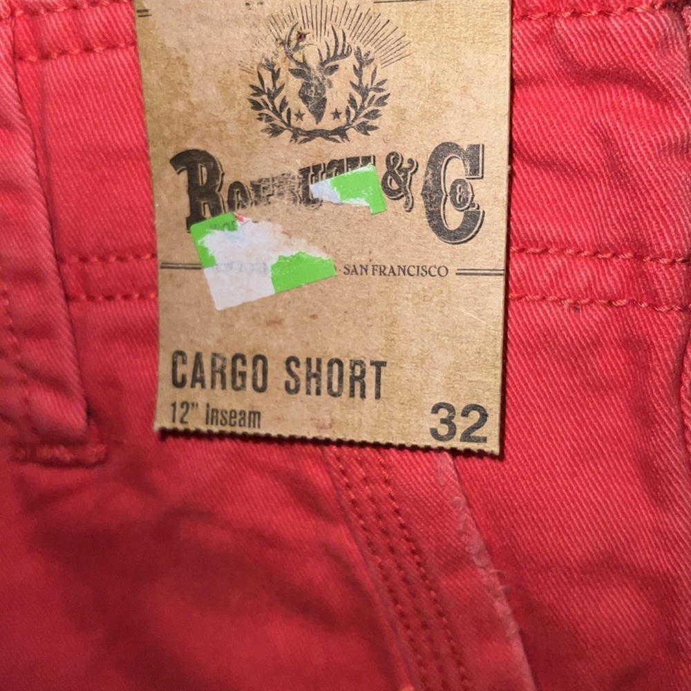 Mens pink cargo shorts Roebuck and Co 32 - Picture 2 of 5